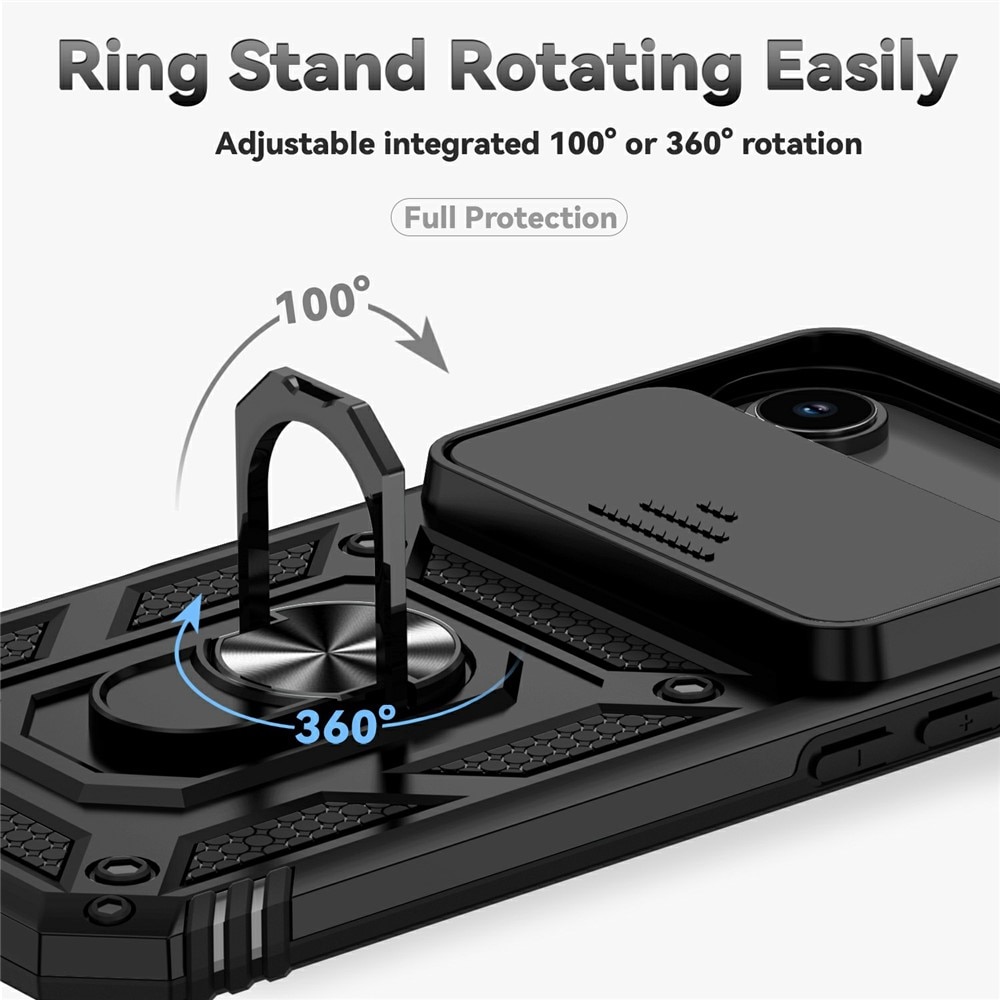 Hybridcover Ring + Kamerabeskyttelse iPhone 17 Air Sort