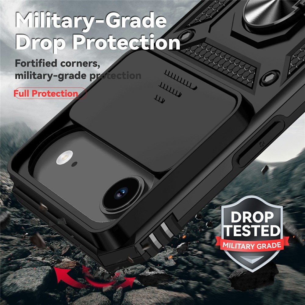 Hybridcover Ring + Kamerabeskyttelse iPhone 17 Air Sort