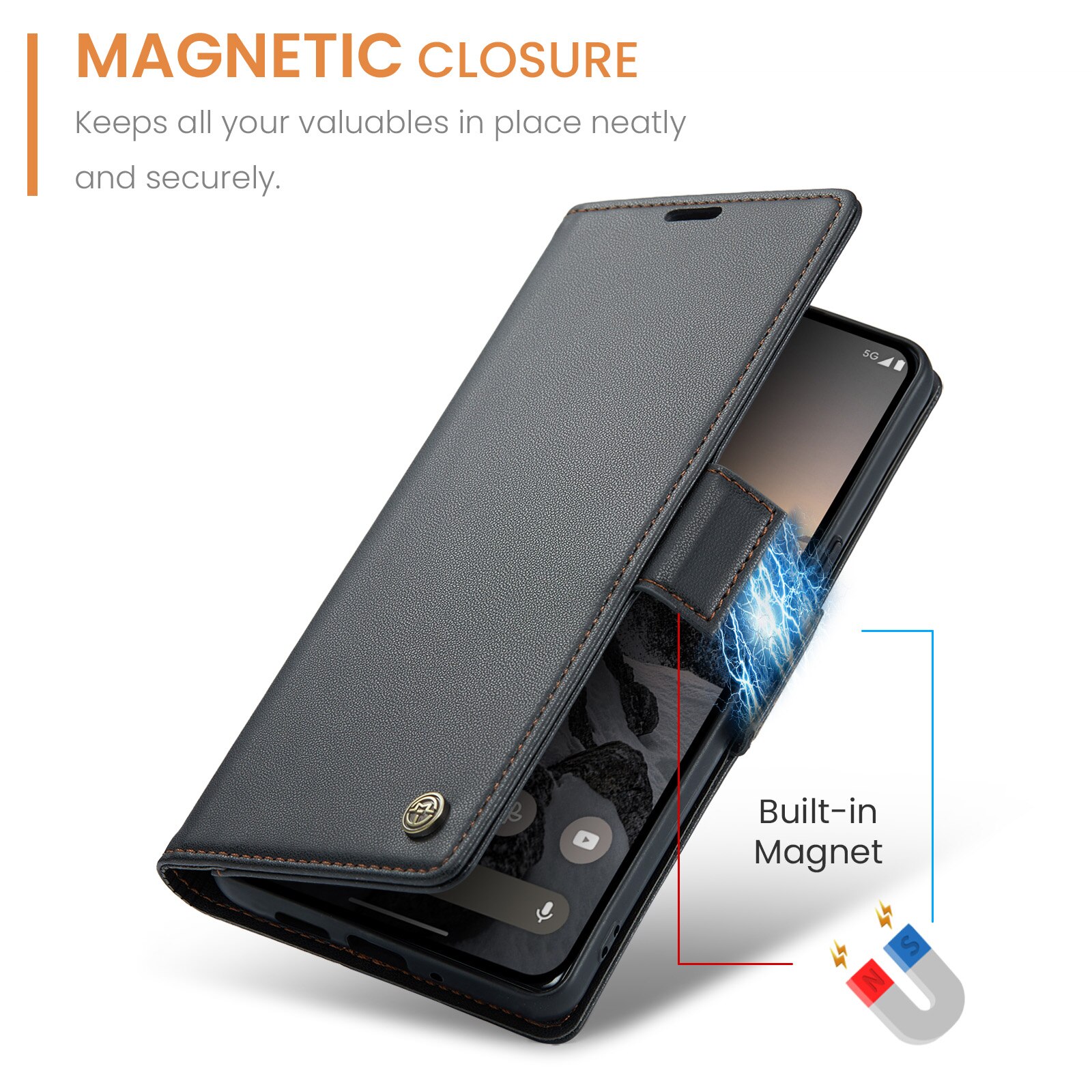 RFID blocking Slim Pung Etui Google Pixel 10 Sort