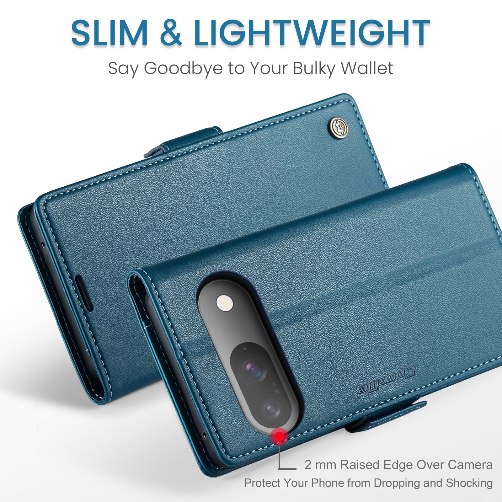 RFID blocking Slim Pung Etui Google Pixel 10 Pro Blå