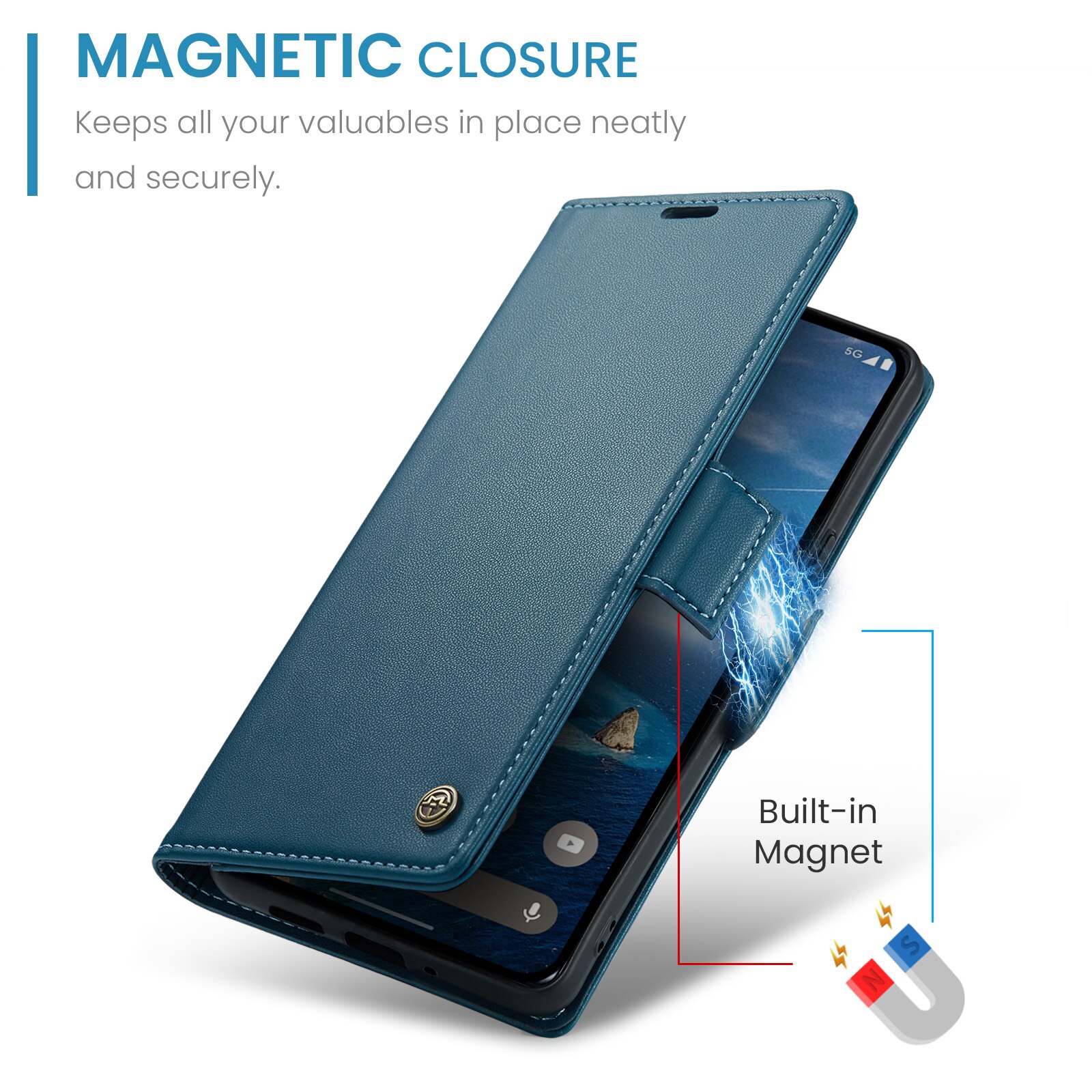 RFID blocking Slim Pung Etui Google Pixel 10 Pro Blå