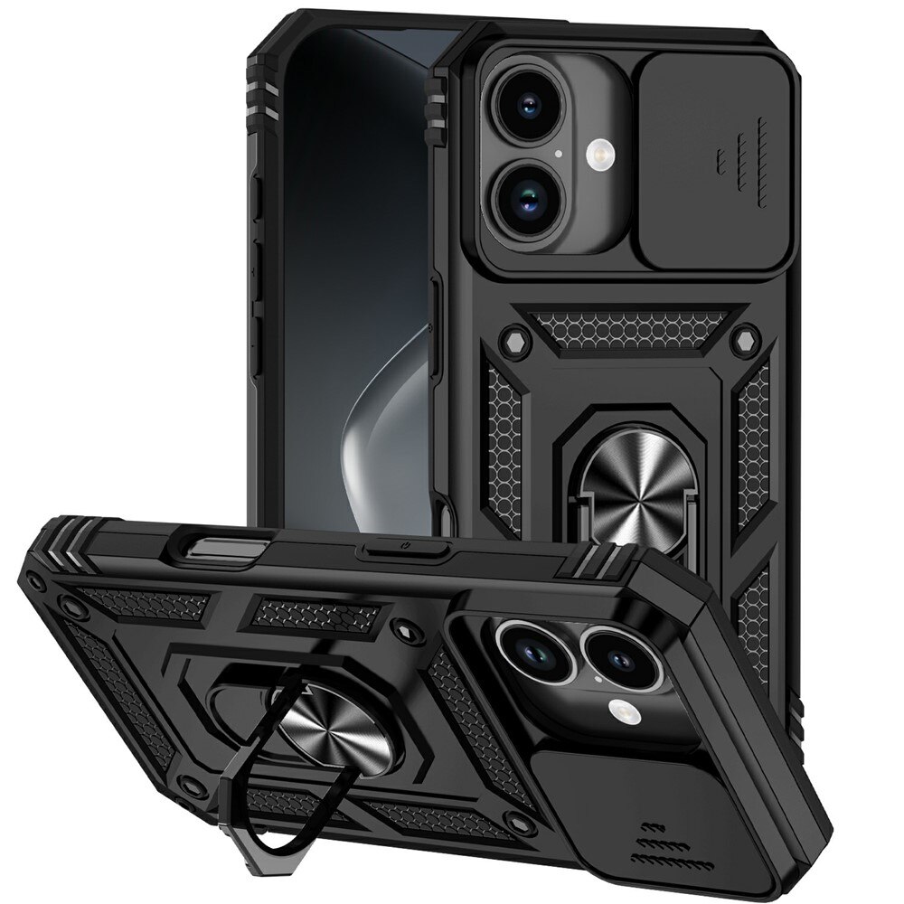 Hybridcover Ring + Kamerabeskyttelse iPhone 17 Sort
