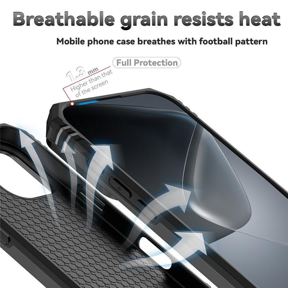 Hybridcover Ring + Kamerabeskyttelse iPhone 17 Sort