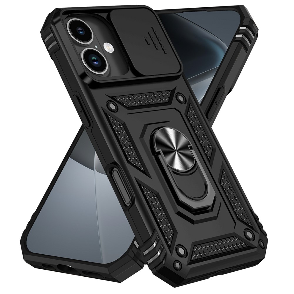 Hybridcover Ring + Kamerabeskyttelse iPhone 17 Sort