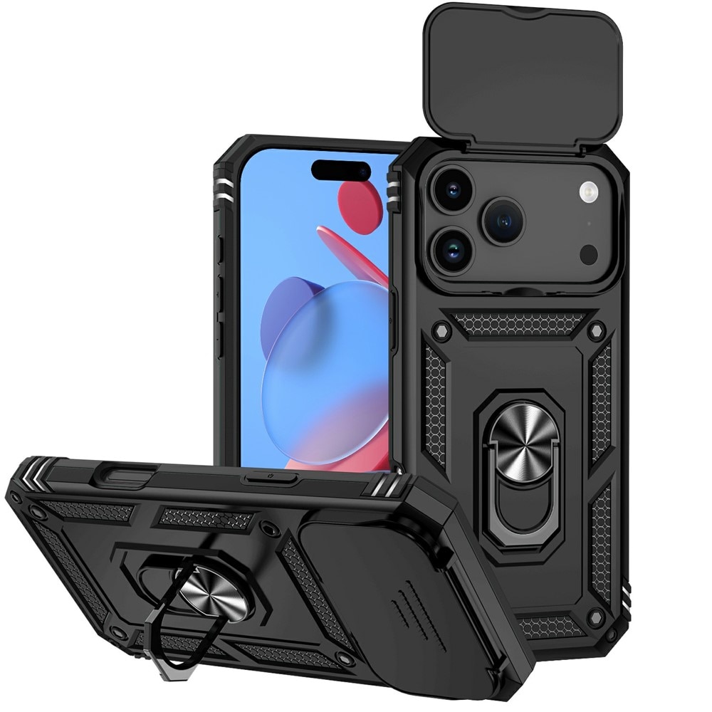 Hybridcover Ring + Kamerabeskyttelse iPhone 17 Pro Max Sort