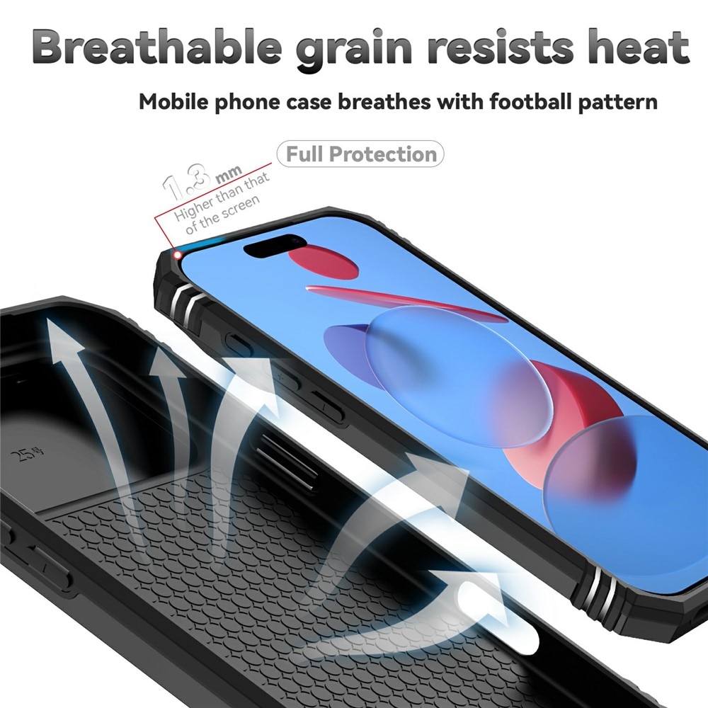 Hybridcover Ring + Kamerabeskyttelse iPhone 17 Pro Max Sort