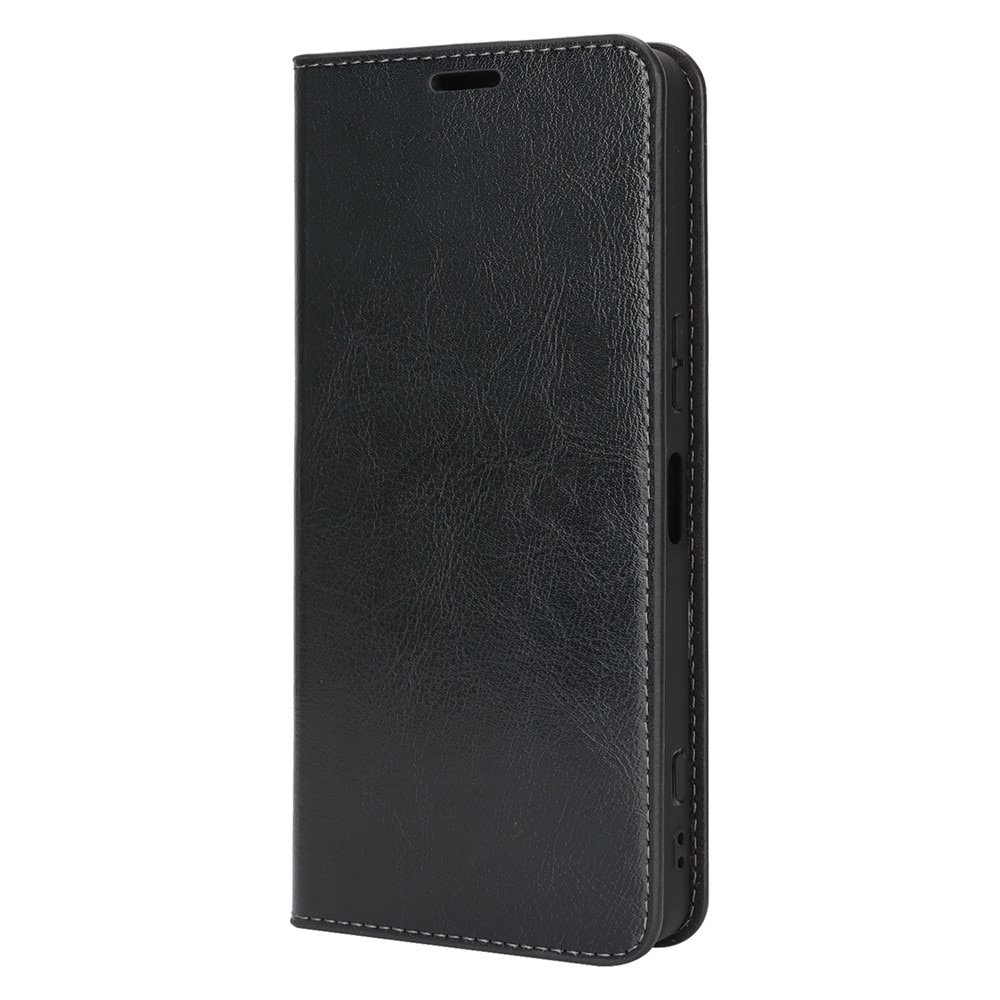 Mobiltaske Ægte Læder Sony Xperia 1 VII Sort