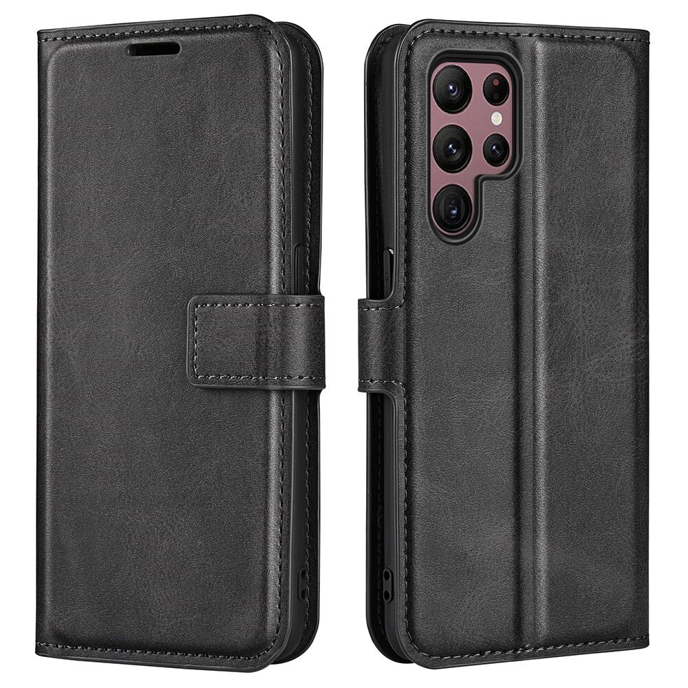 Leather Wallet Samsung Galaxy S23 Ultra Black
