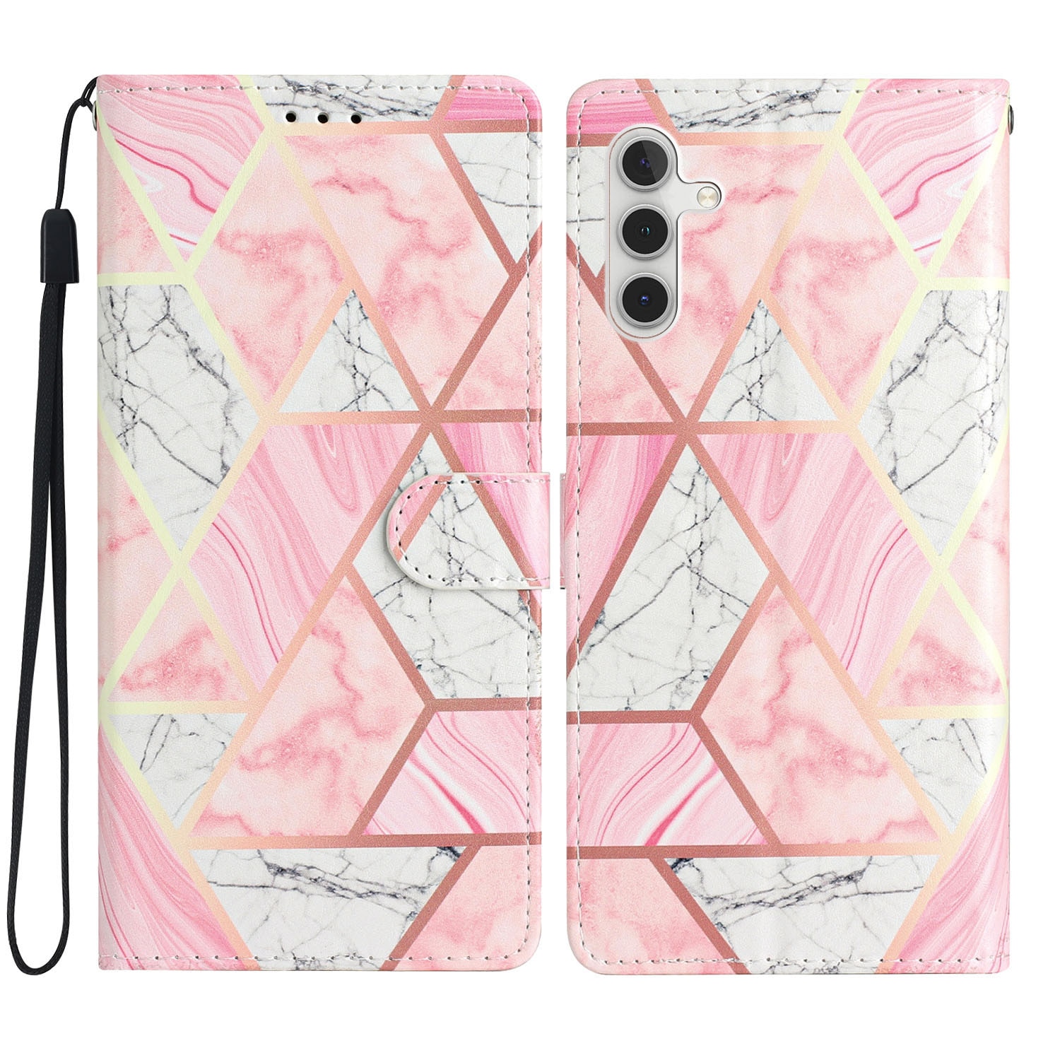 Mobiltaske Samsung Galaxy S25 FE lyserød marmor