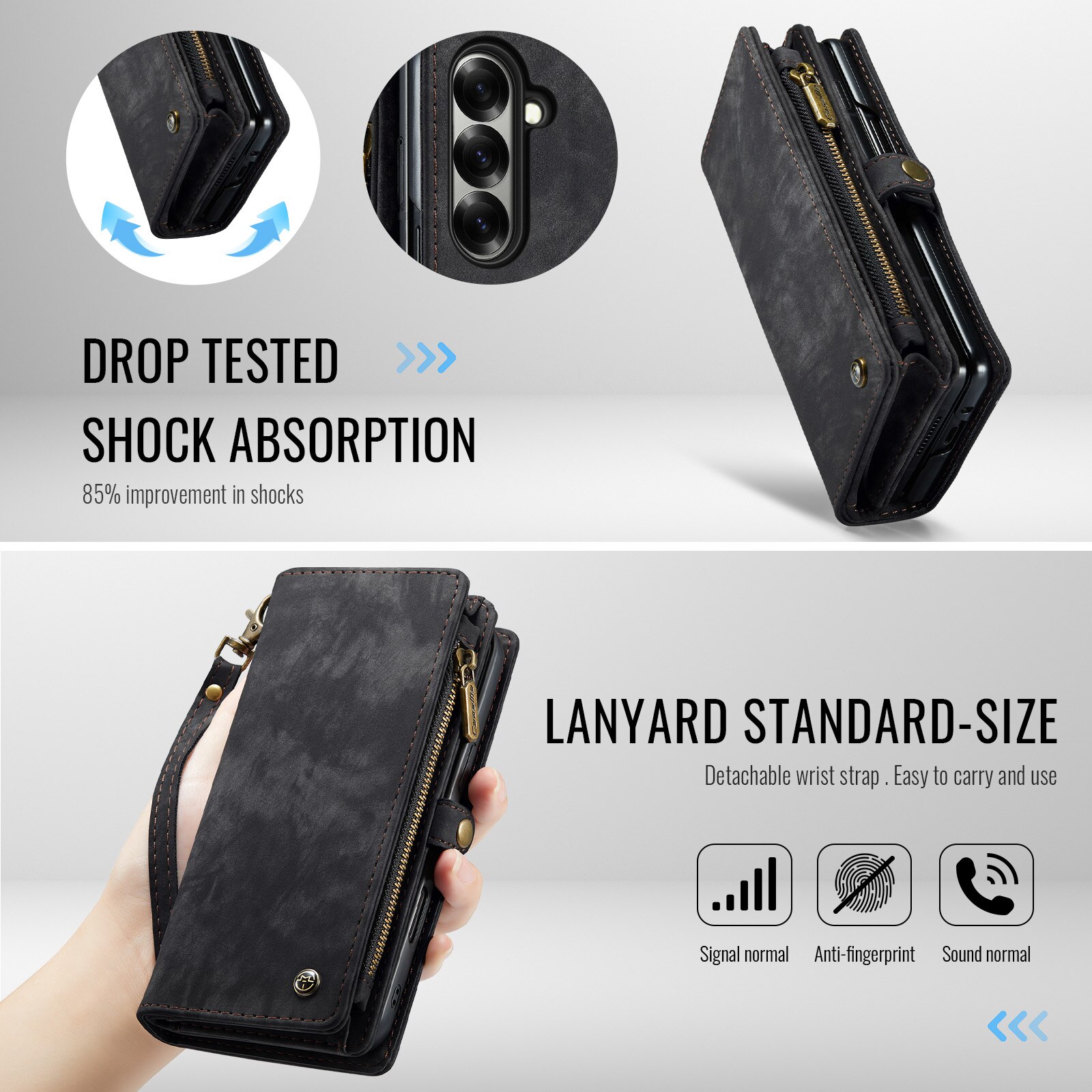 Multi-slot Mobiltaske Samsung Galaxy Z Fold 7 Grå