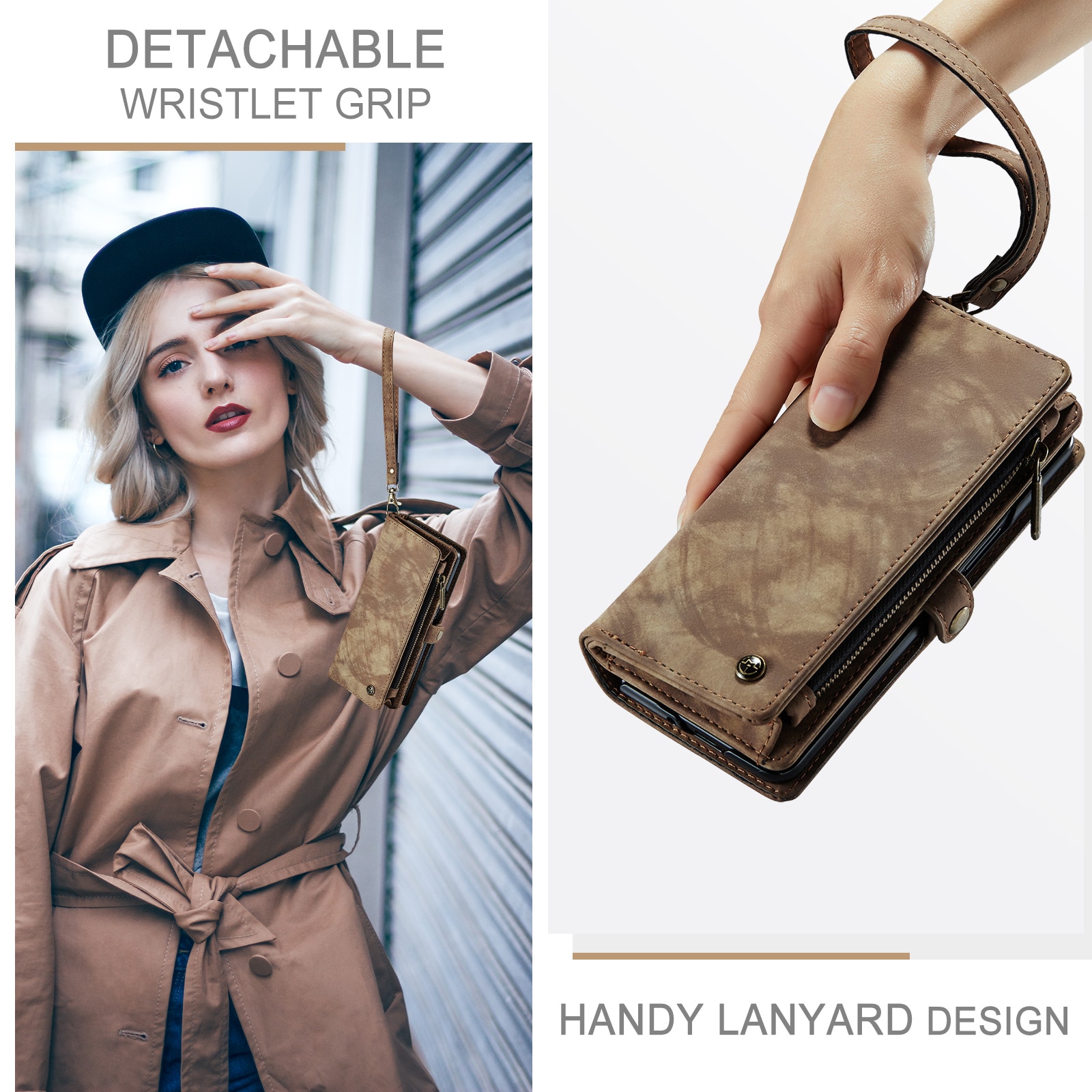 Multi-slot Mobiltaske Samsung Galaxy Z Fold 7 Brun