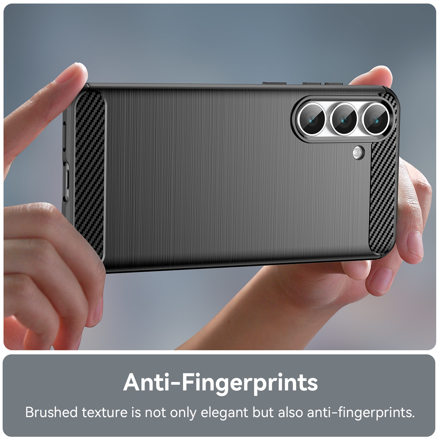 Samsung Galaxy S25 FE Cover TPU Brushed Sort