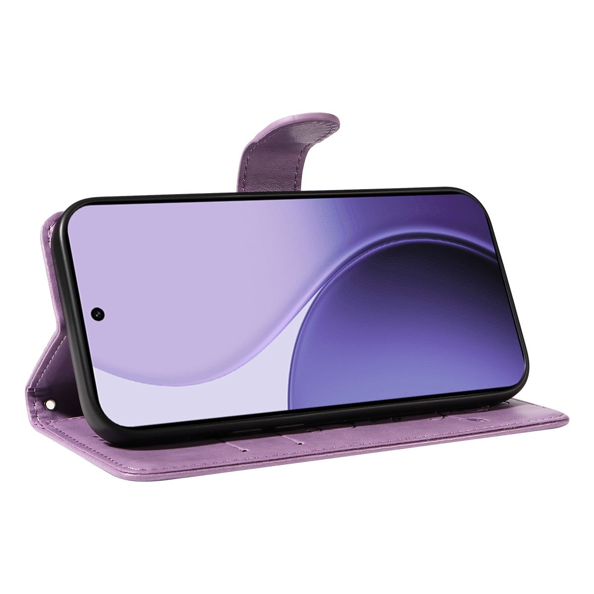 Læderetui Sommerfugle Oppo Reno 14 Lilla