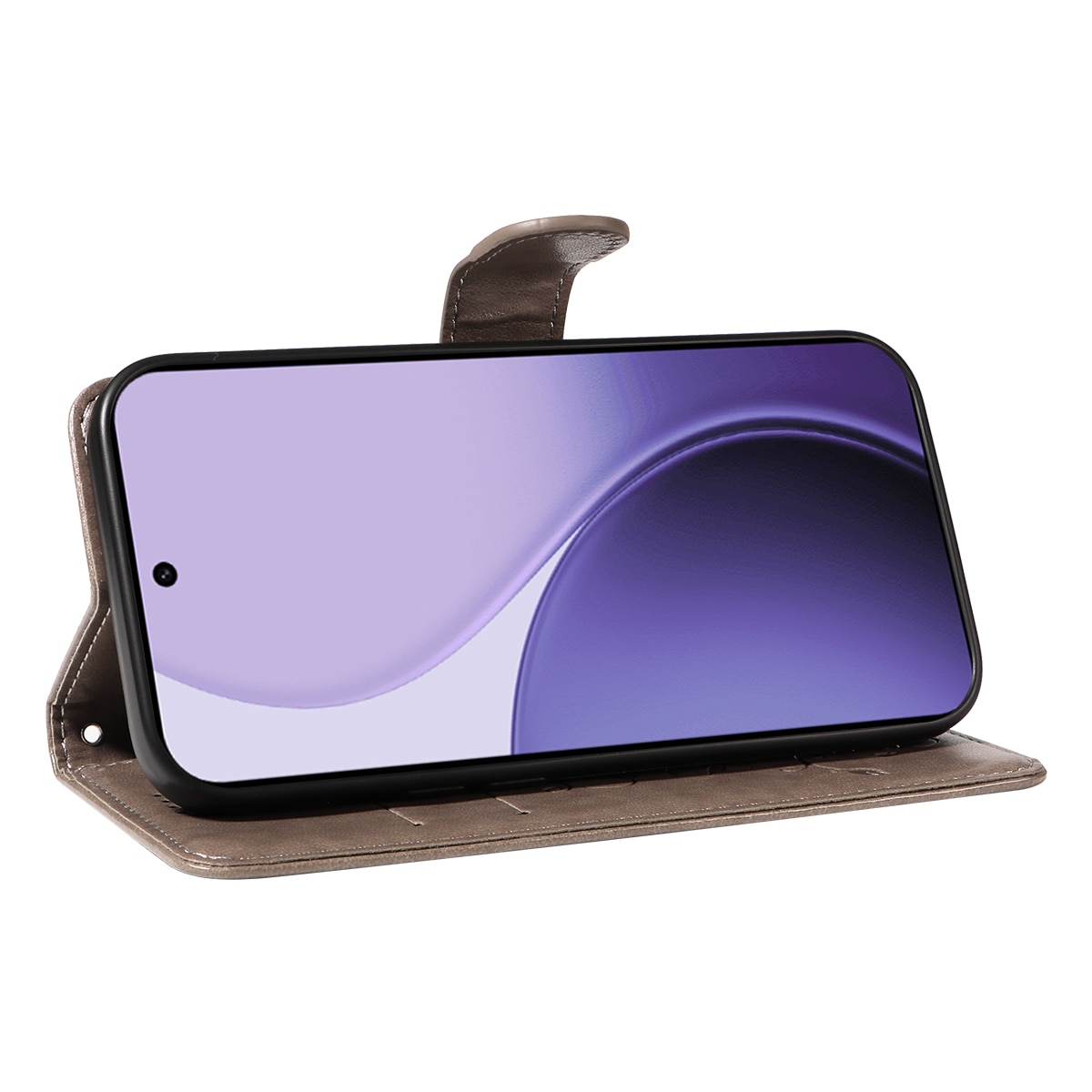 Læderetui Sommerfugle Oppo Reno 14 F Grå