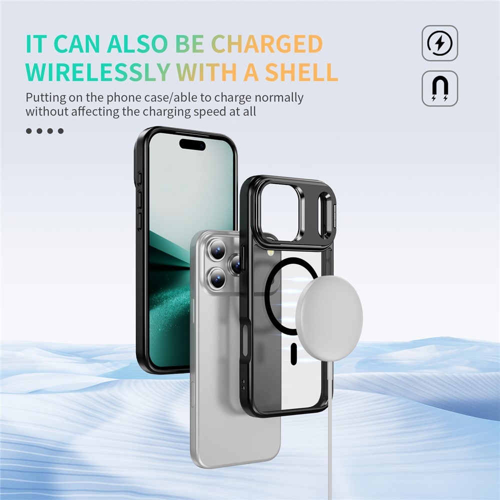 Hybridcover Kickstand MagSafe iPhone 17 Pro Sort