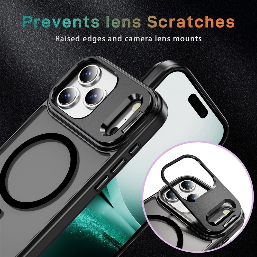 Hybridcover Kickstand MagSafe iPhone 17 Pro Sort