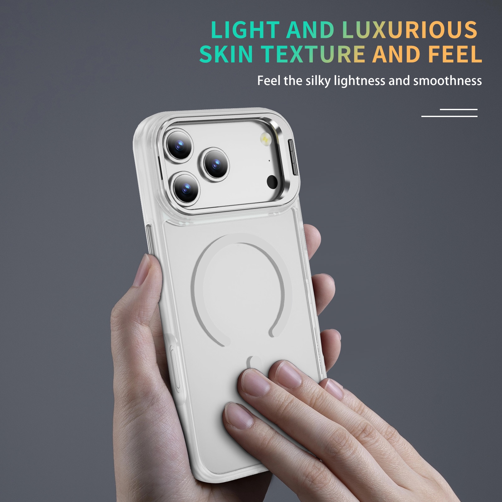 Hybridcover Kickstand MagSafe iPhone 17 Pro Gennemsigtig