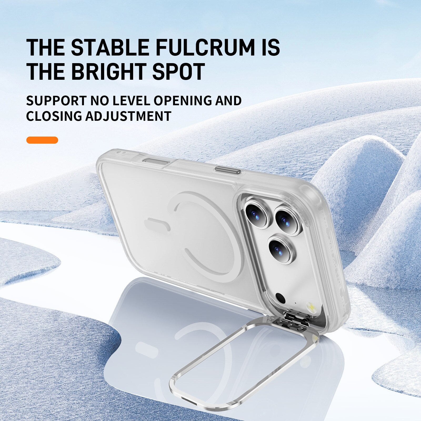 Hybridcover Kickstand MagSafe iPhone 17 Pro Gennemsigtig