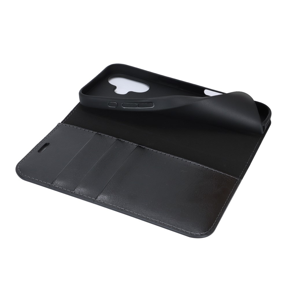 Mobiltaske Ægte Læder iPhone 17 Sort