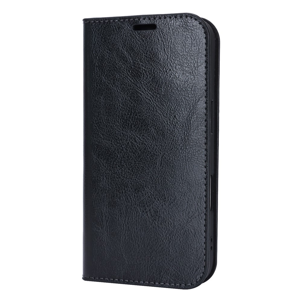 Mobiltaske Ægte Læder iPhone 17 Sort