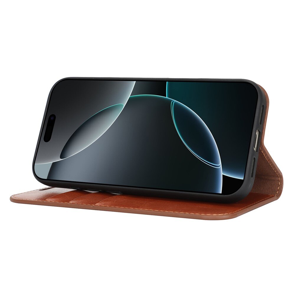 Mobiltaske Ægte Læder iPhone 17 Brun