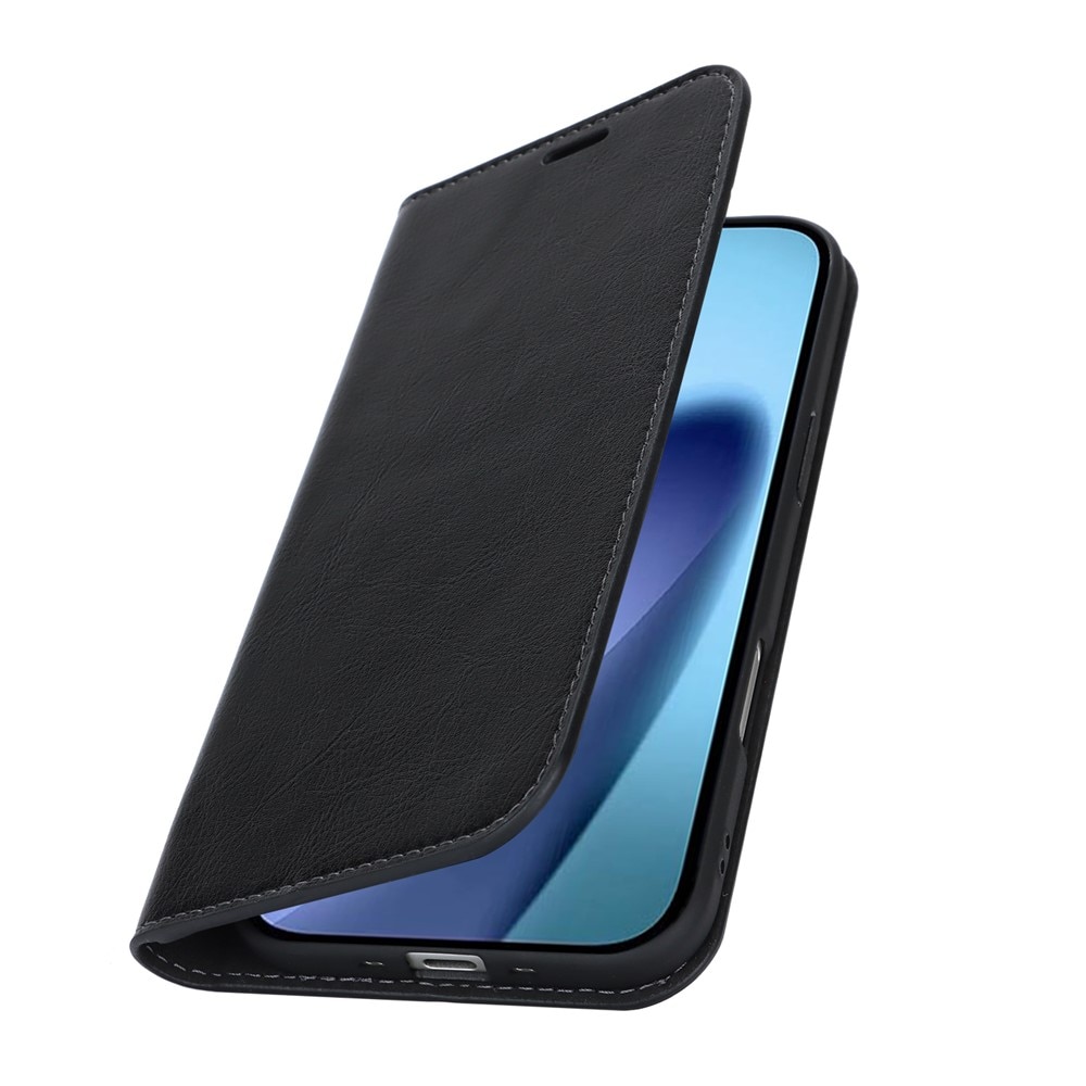 Mobiltaske Ægte Læder iPhone 17 Air Sort