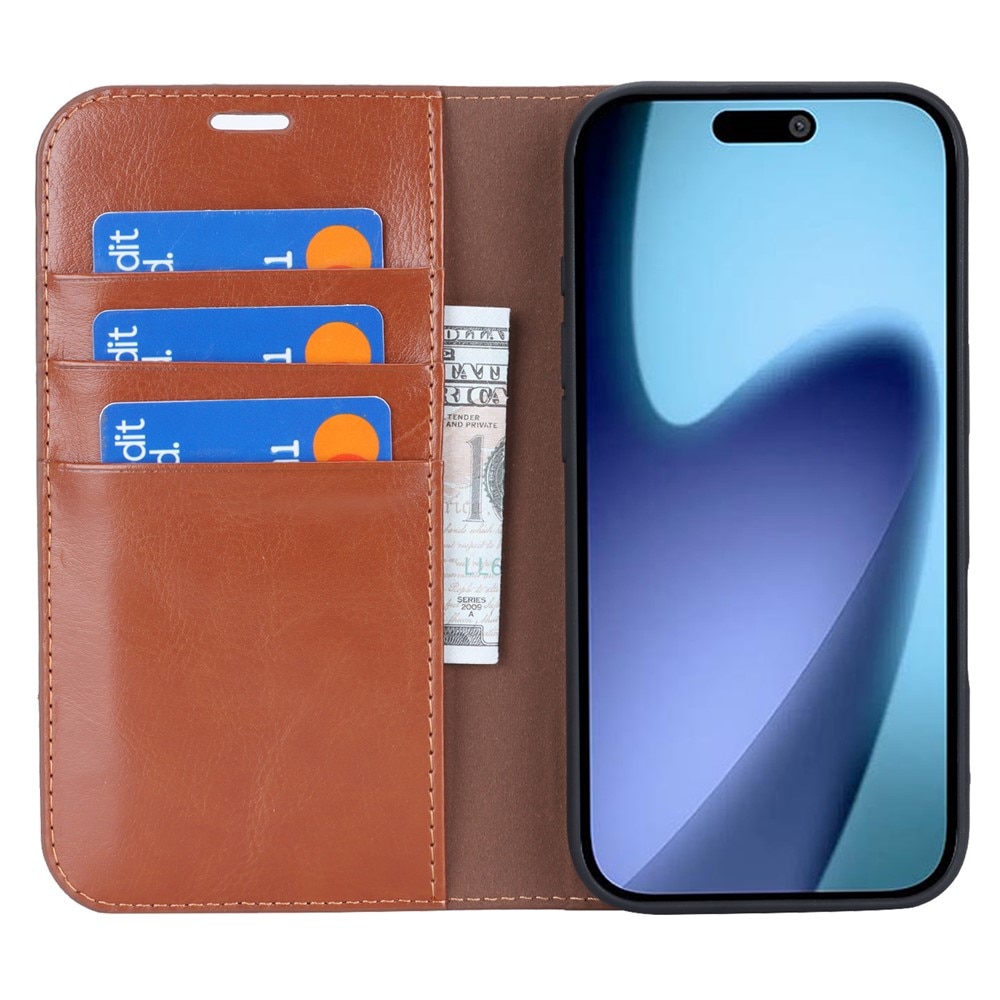 Mobiltaske Ægte Læder iPhone 17 Air Sort