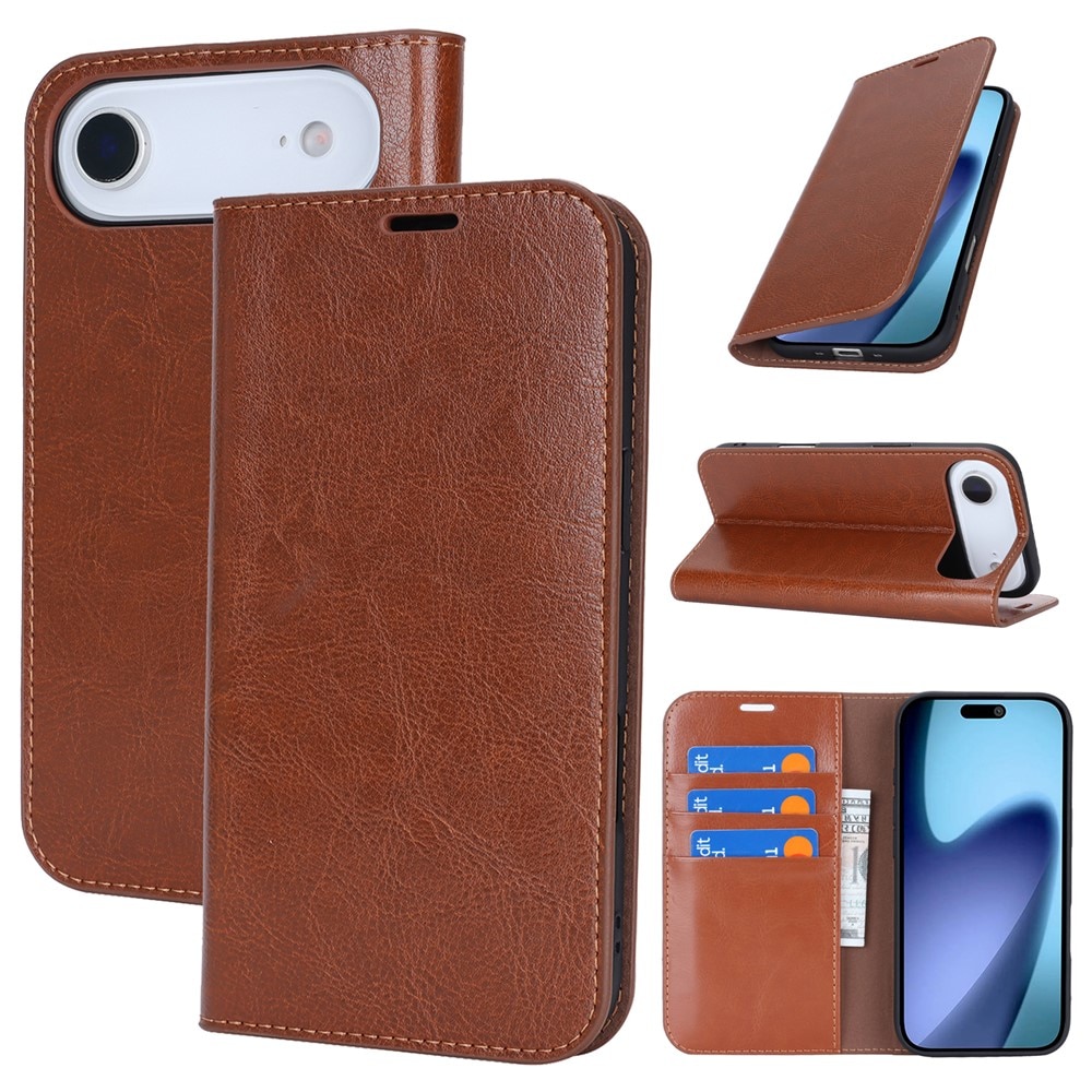 Mobiltaske Ægte Læder iPhone 17 Air Sort