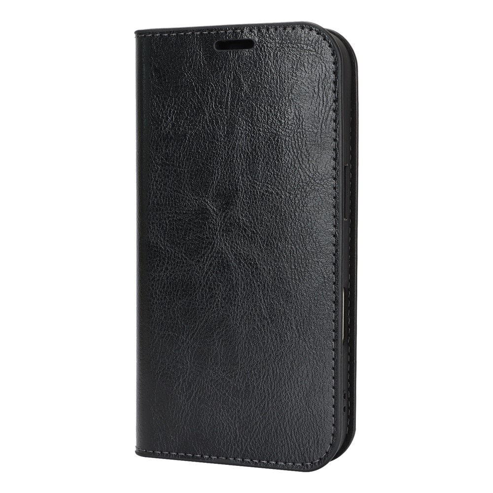 Mobiltaske Ægte Læder iPhone 17 Pro Sort
