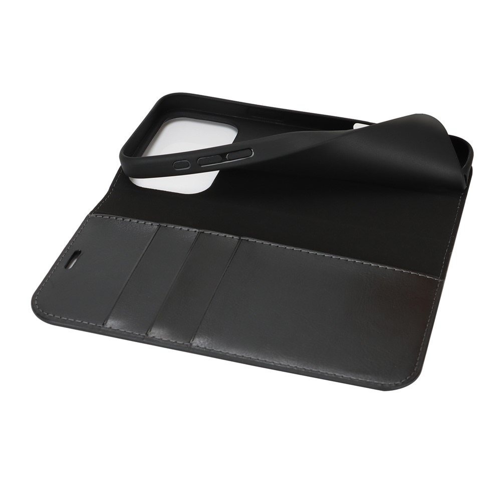 Mobiltaske Ægte Læder iPhone 17 Pro Max Sort