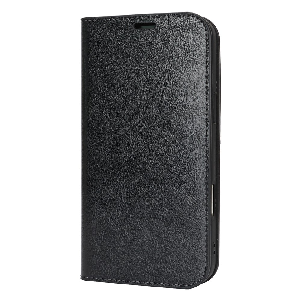 Mobiltaske Ægte Læder iPhone 17 Pro Max Sort