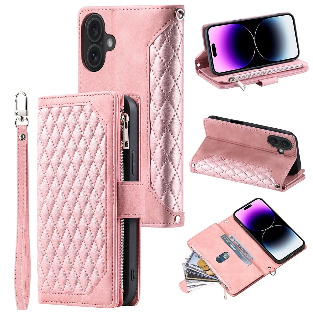 Pung Taske iPhone 17 Quilted Lyserød