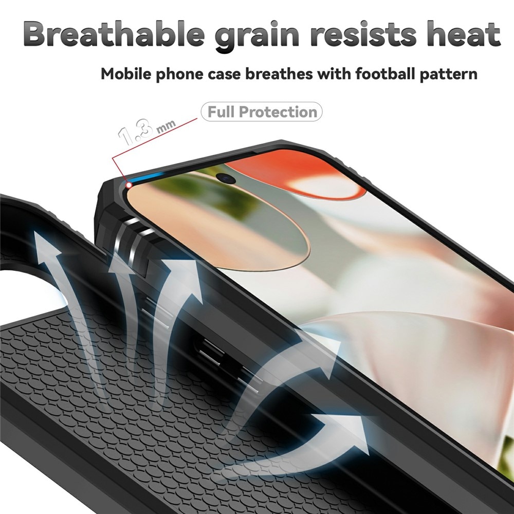 Hybridcover Ring + Kamerabeskyttelse Google Pixel 9a Sort