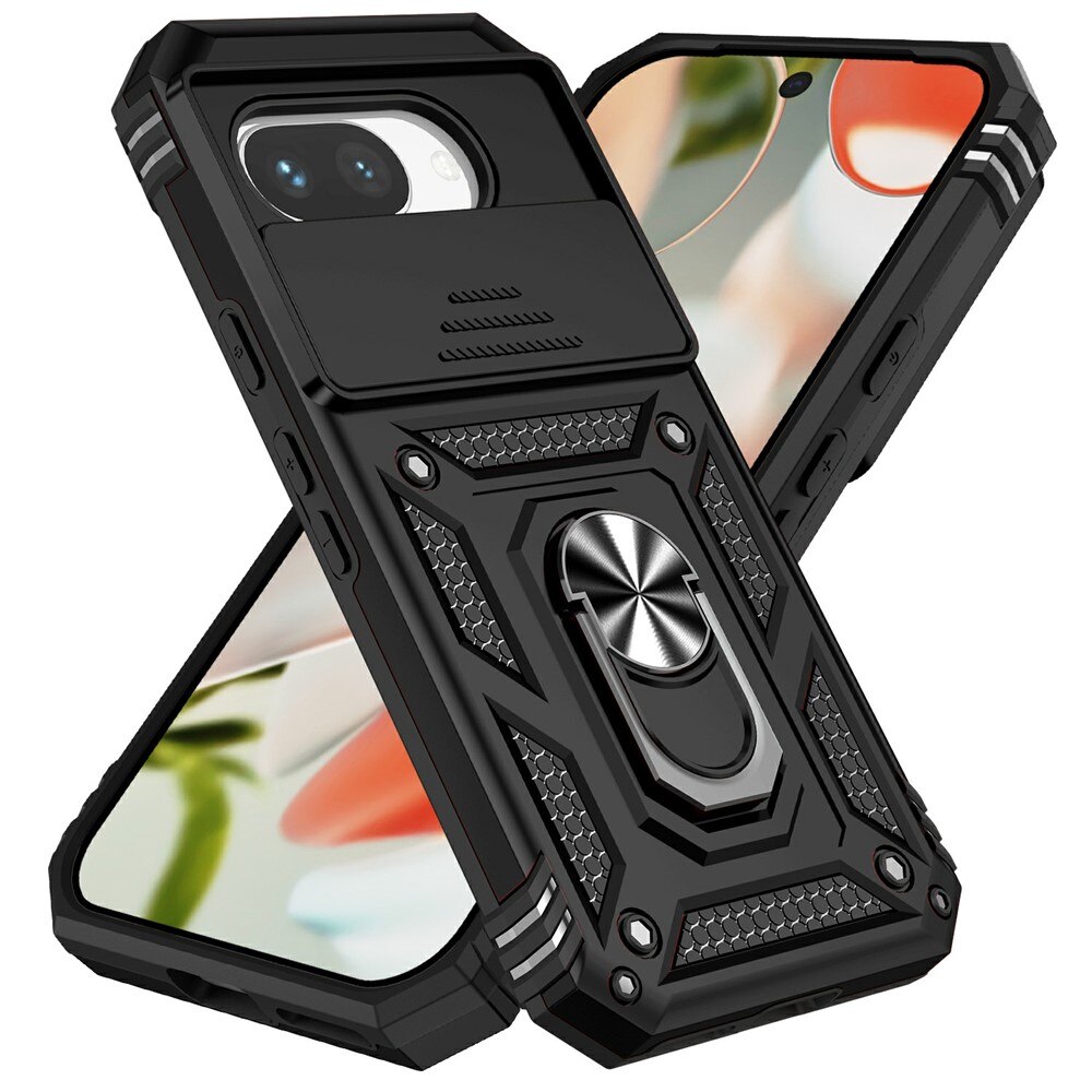 Hybridcover Ring + Kamerabeskyttelse Google Pixel 9a Sort