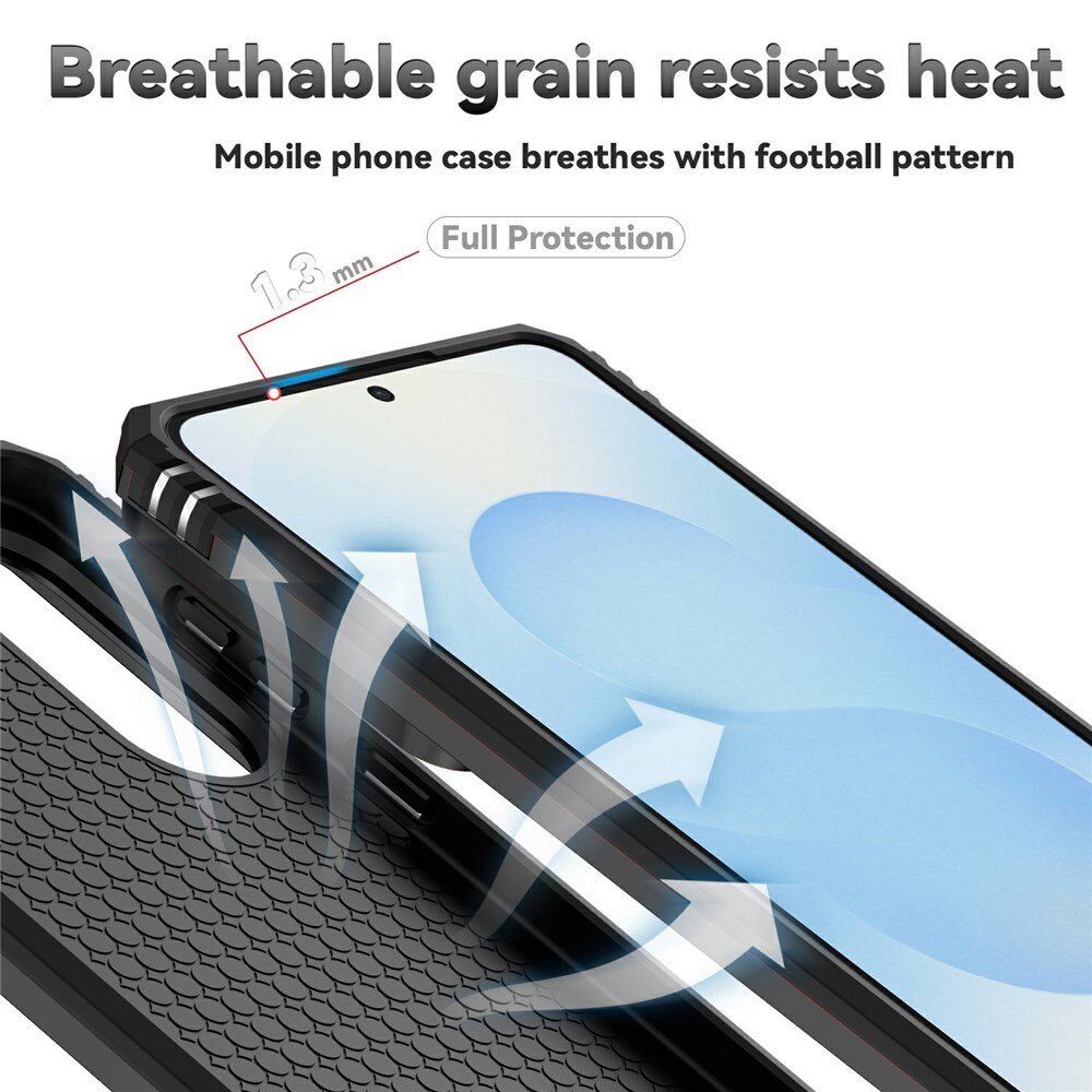 Hybridcover Ring + Kamerabeskyttelse Samsung Galaxy S25 Edge Sort