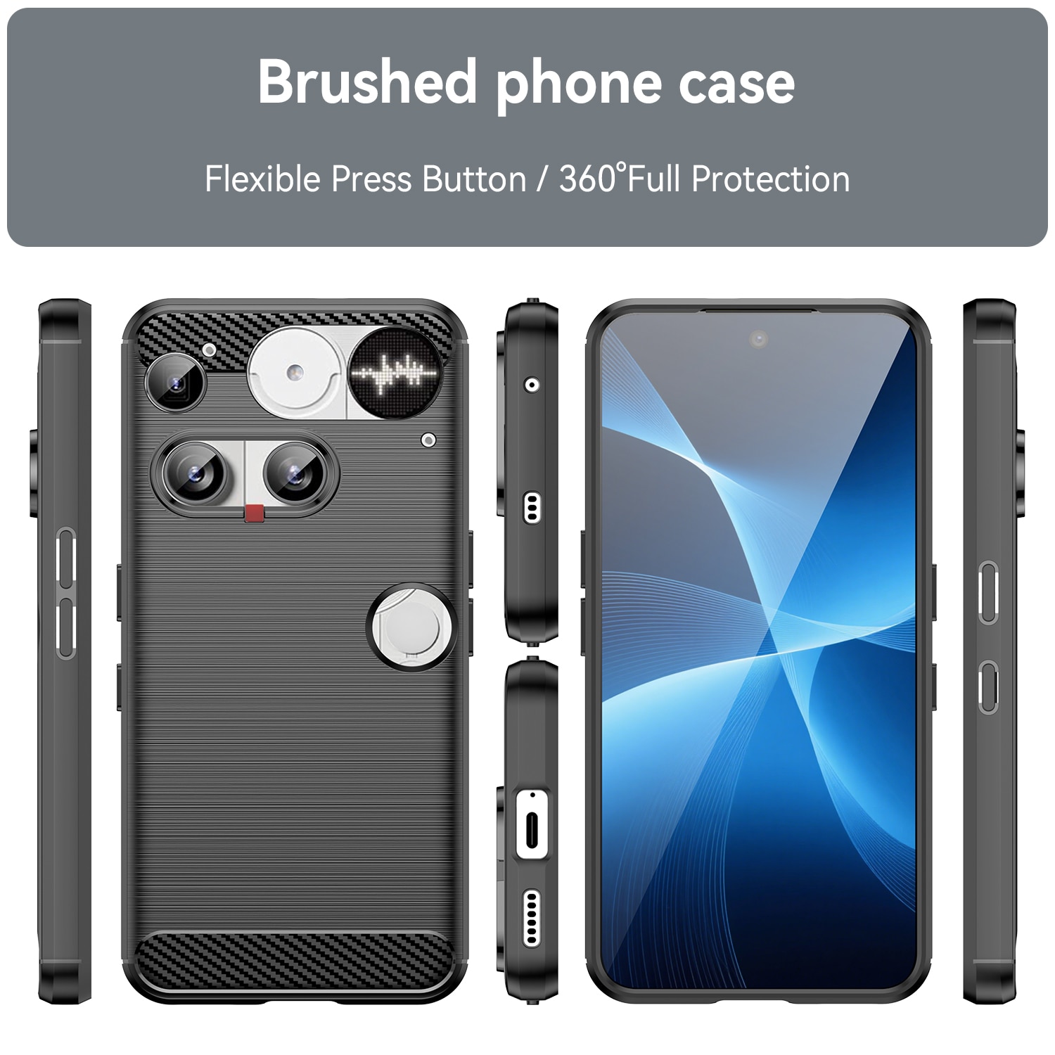 Nothing Phone 3 Cover TPU Brushed Sort