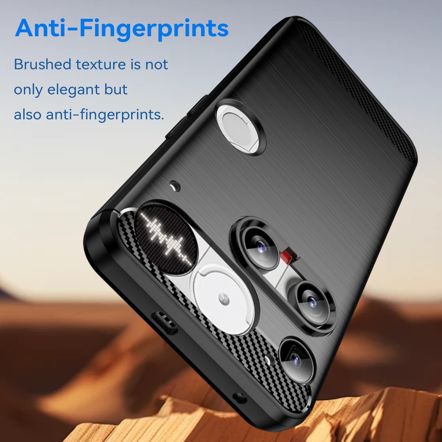 Nothing Phone 3 Cover TPU Brushed Sort