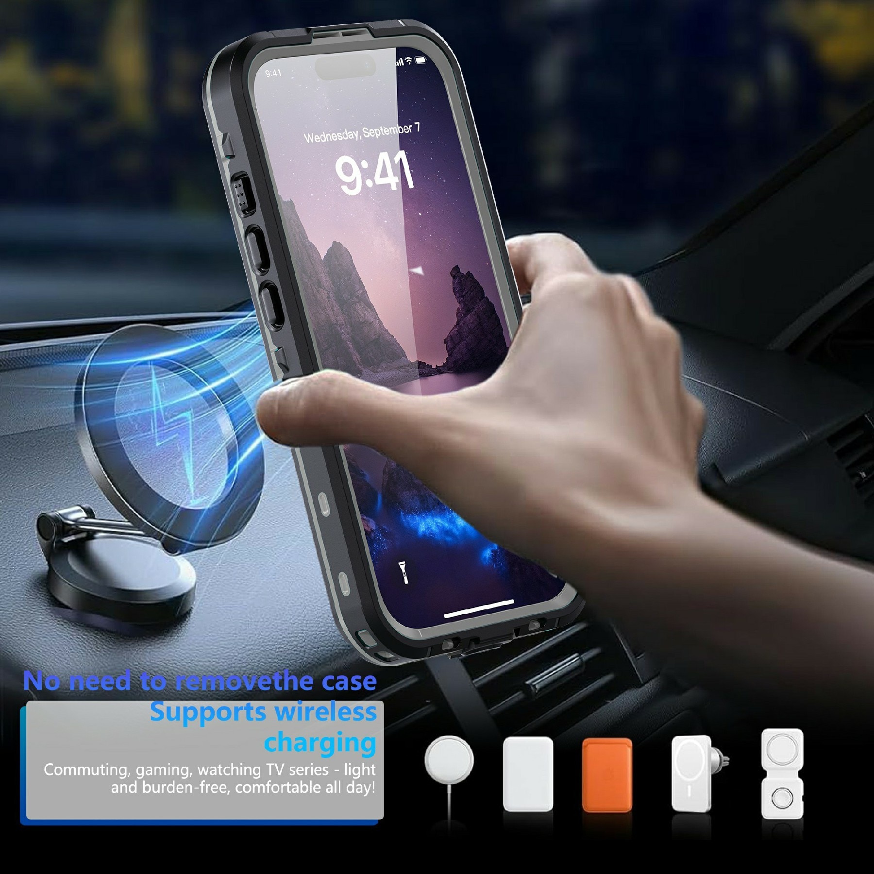 Vandtæt Cover iPhone 17 gennemsigtig