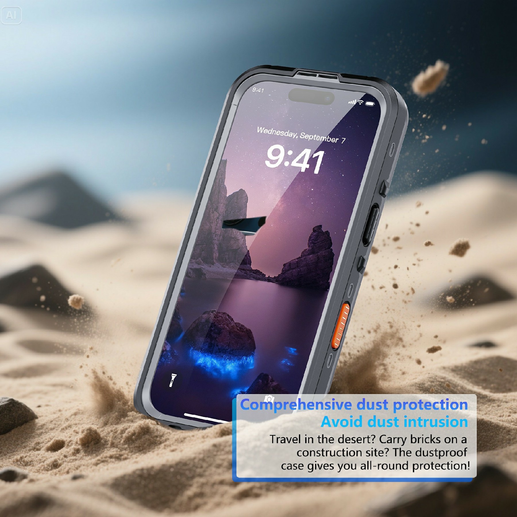 Vandtæt Cover iPhone 17 gennemsigtig