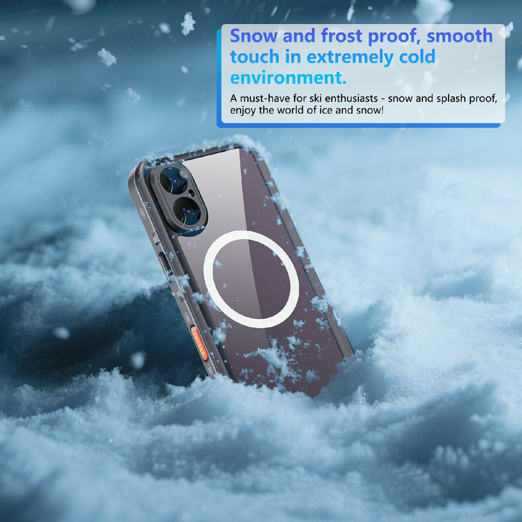 Vandtæt Cover iPhone 17 gennemsigtig