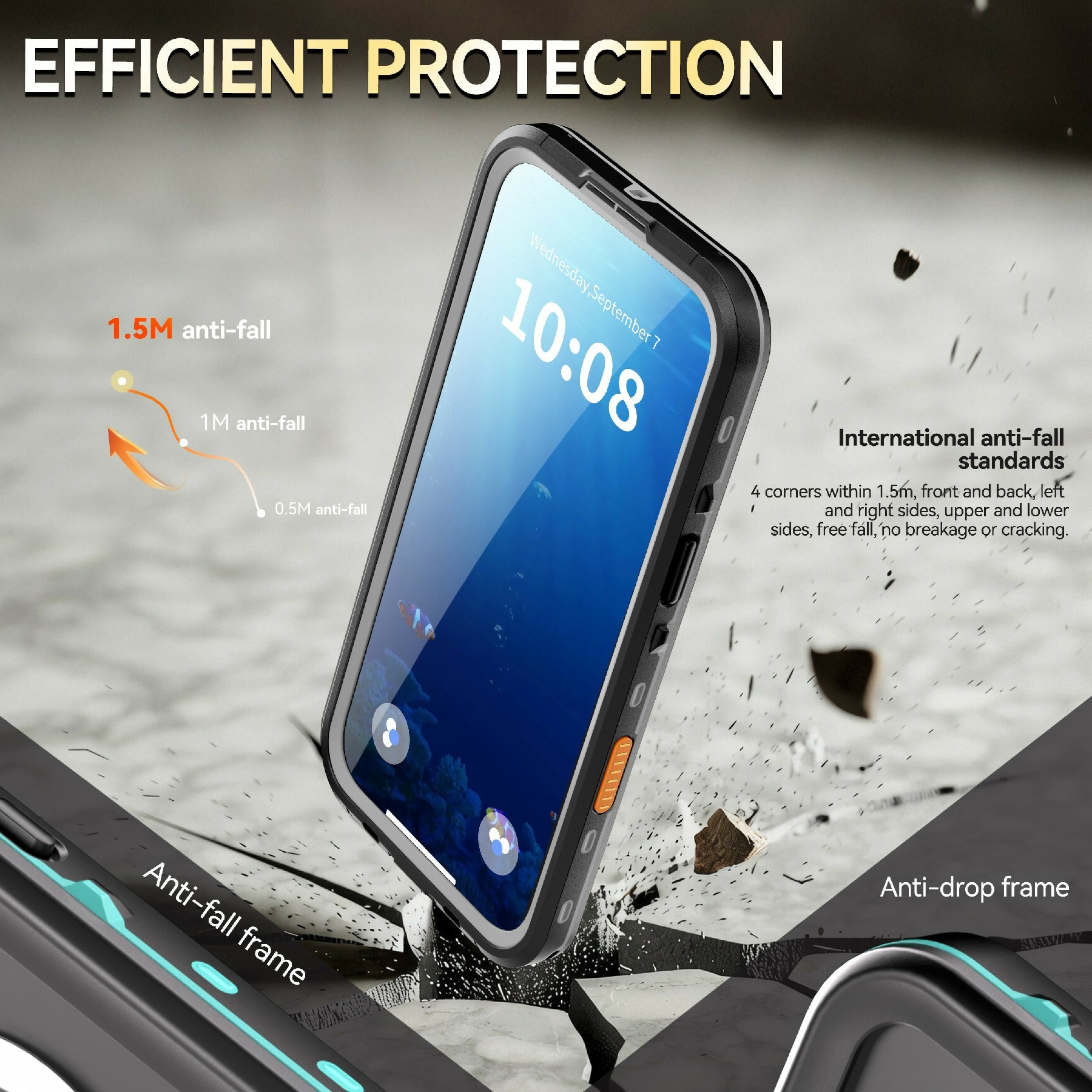 Vandtæt Cover iPhone 17 Air gennemsigtig