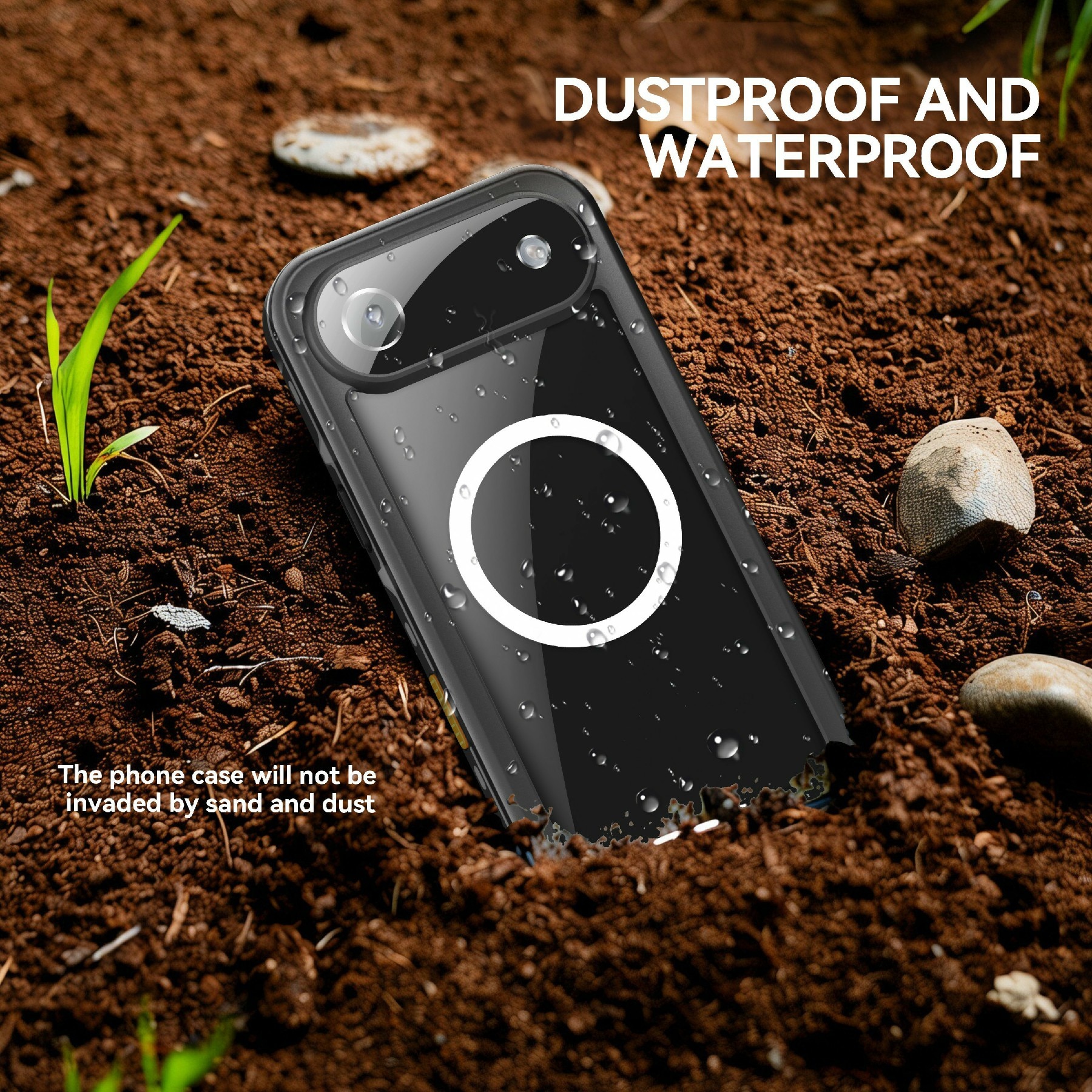 Vandtæt Cover iPhone 17 Air gennemsigtig