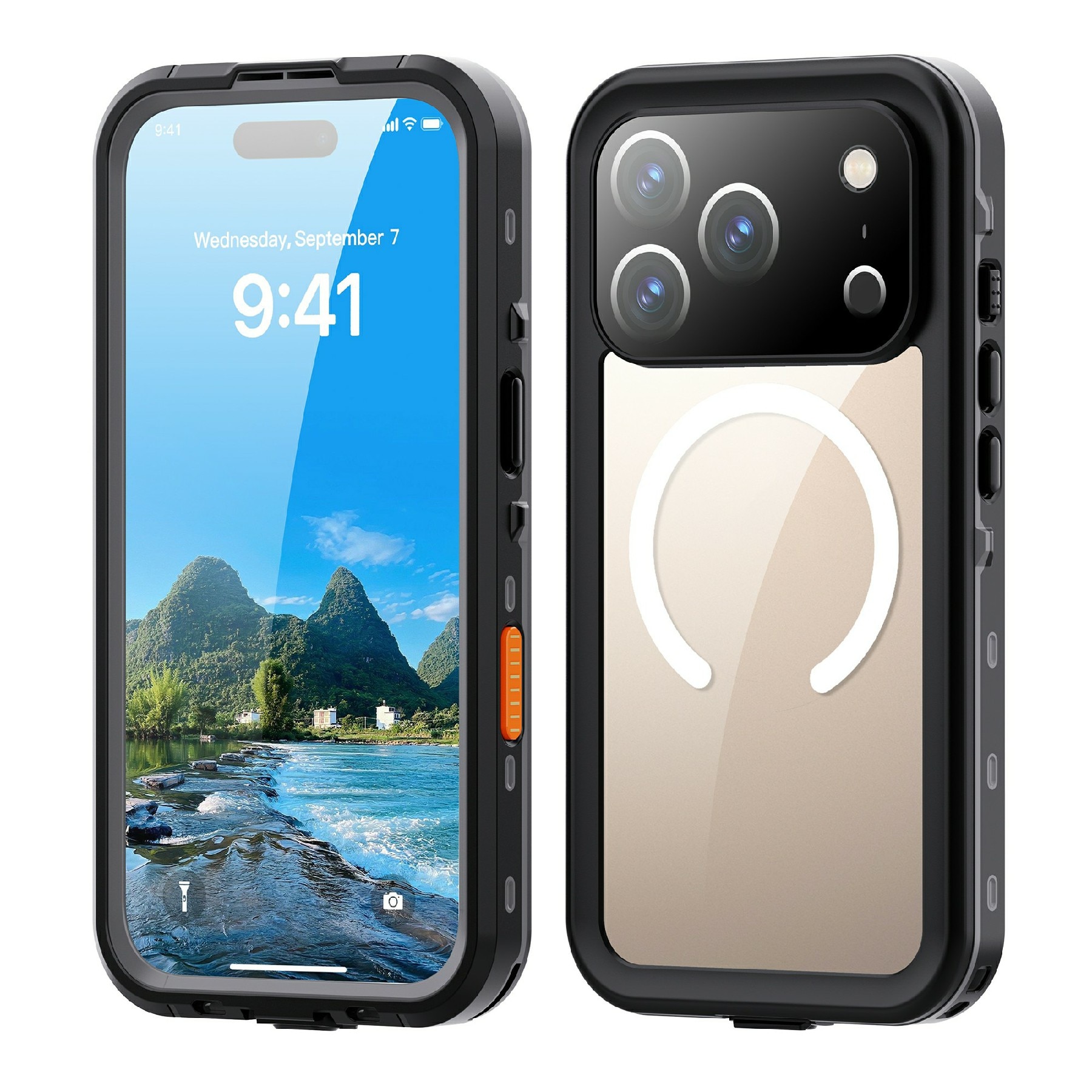 Vandtæt Cover iPhone 17 Pro gennemsigtig