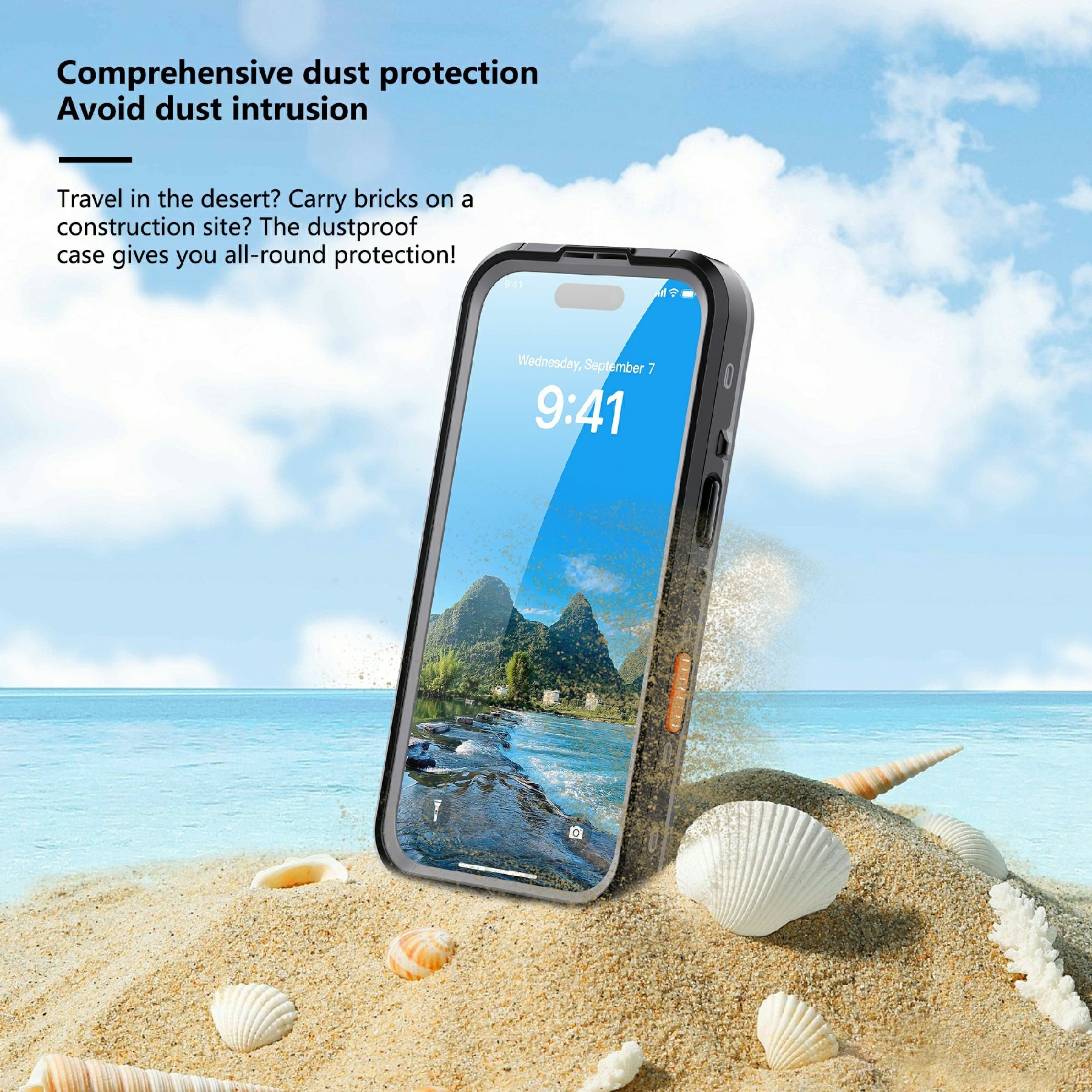 Vandtæt Cover iPhone 17 Pro gennemsigtig