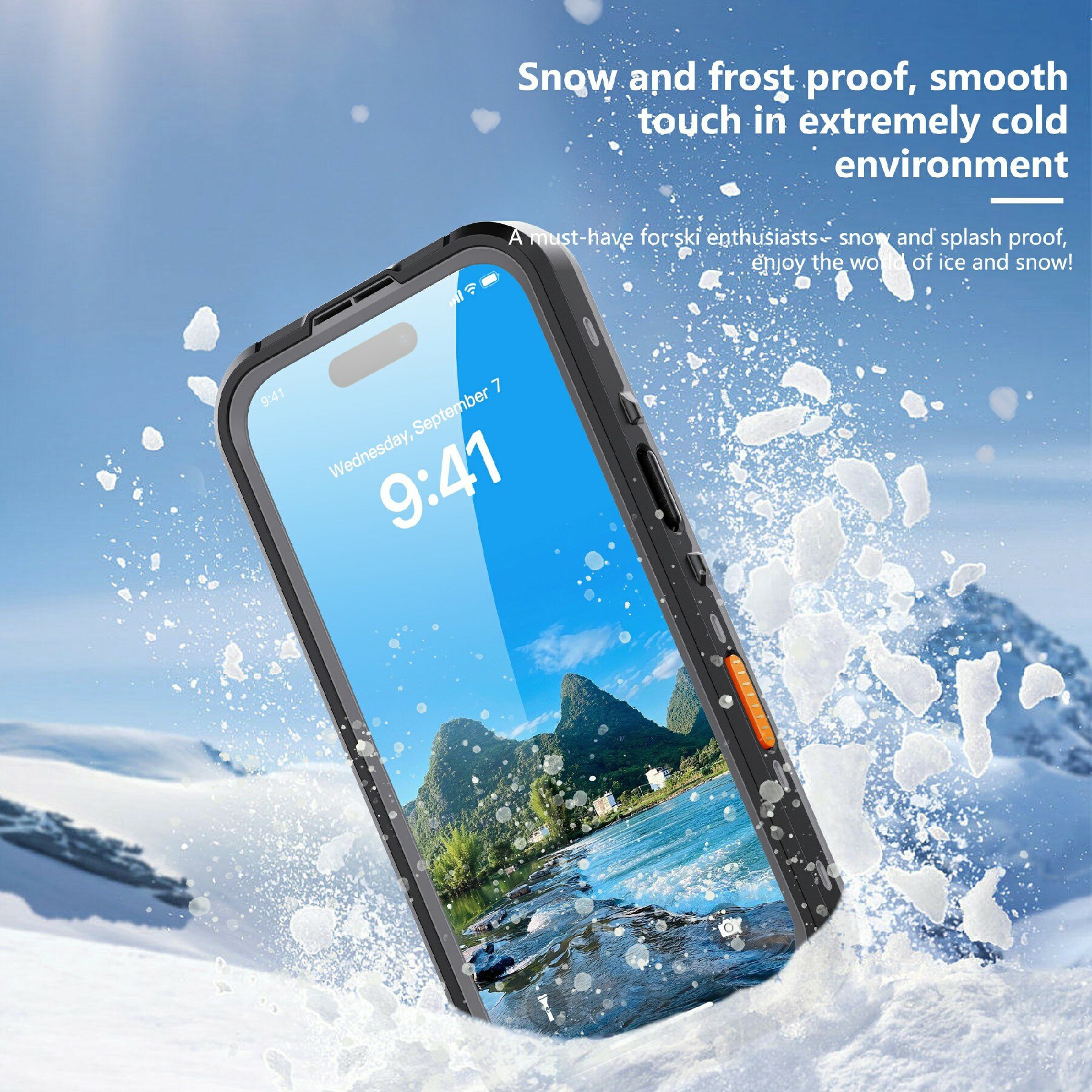 Vandtæt Cover iPhone 17 Pro gennemsigtig