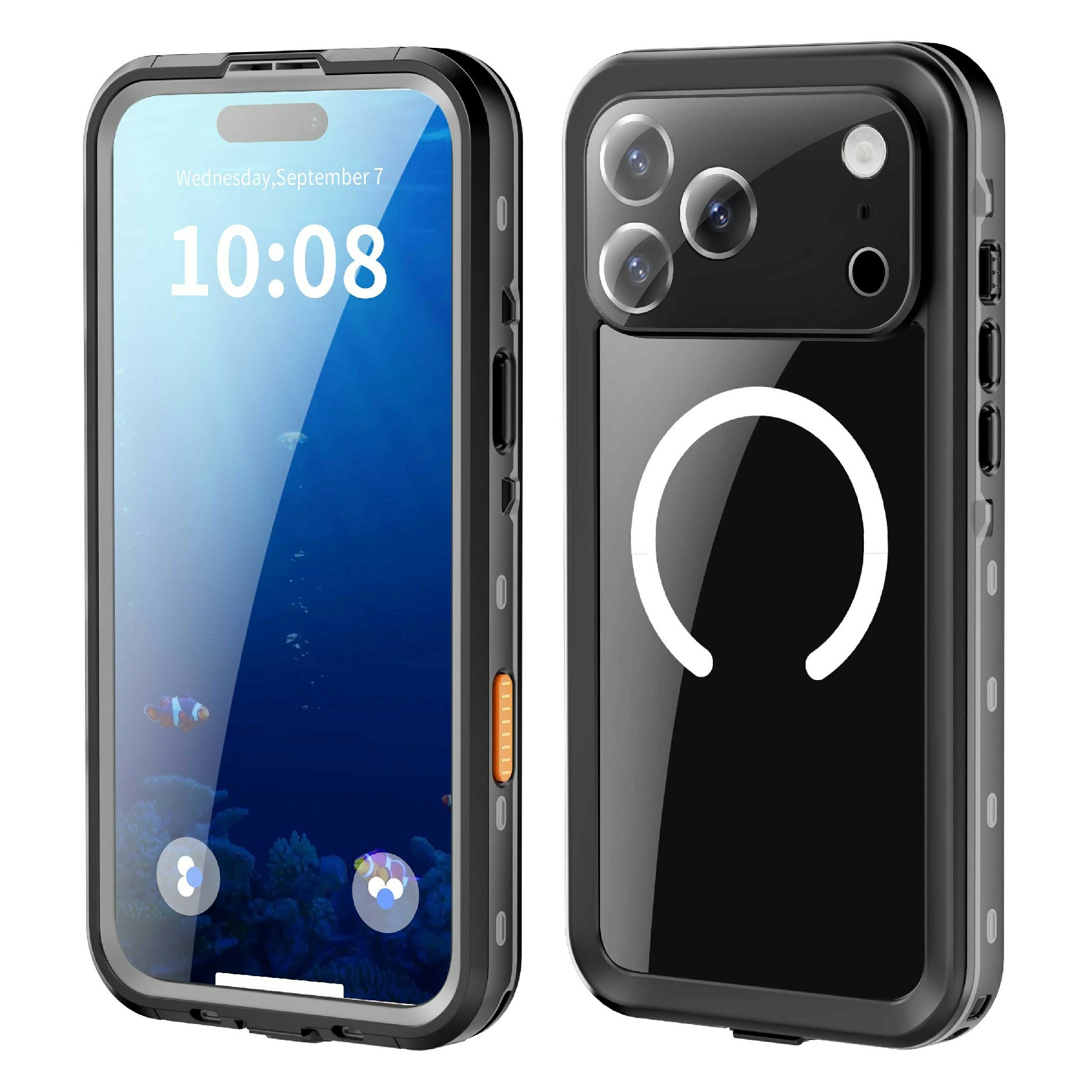 Vandtæt Cover iPhone 17 Pro Max gennemsigtig