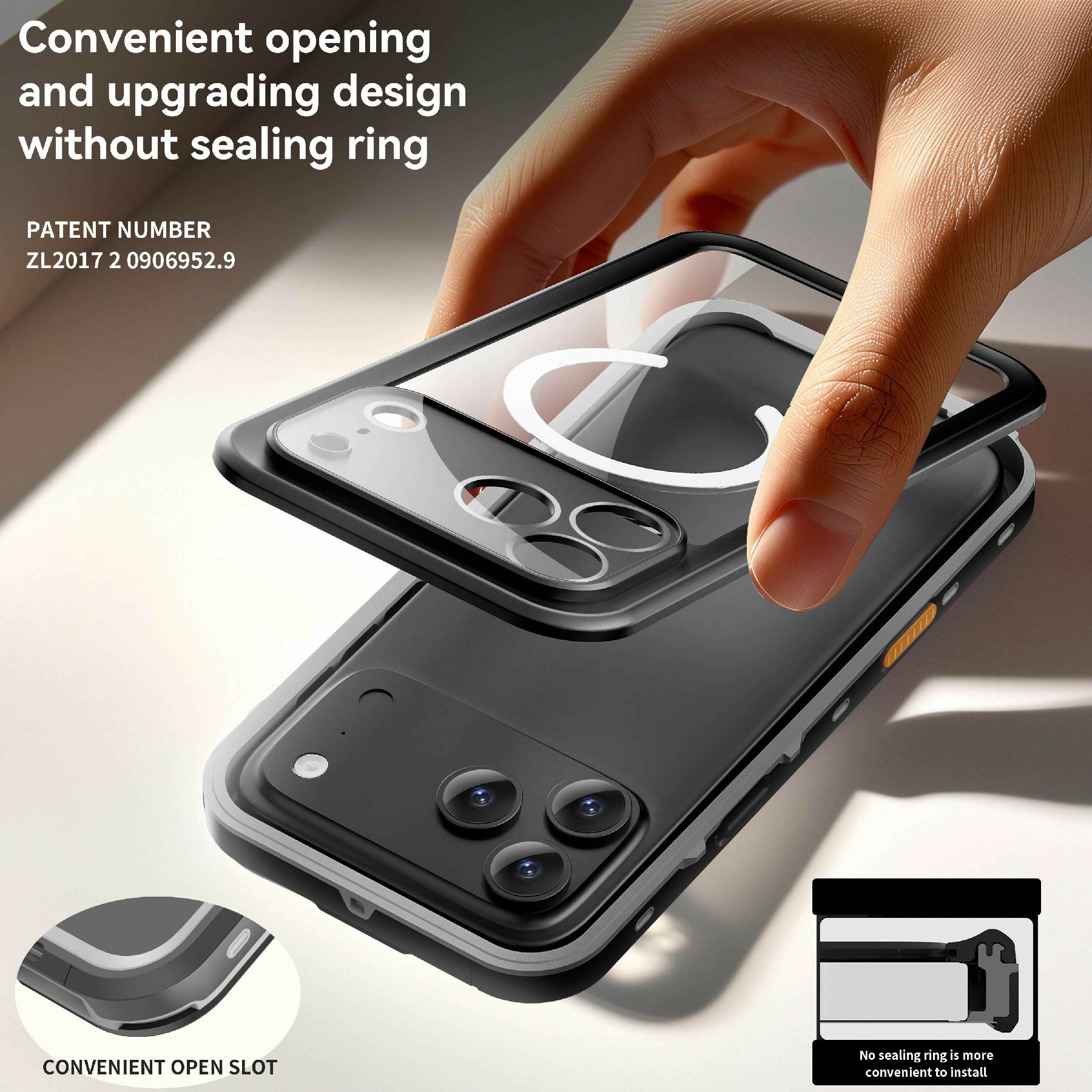 Vandtæt Cover iPhone 17 Pro Max gennemsigtig