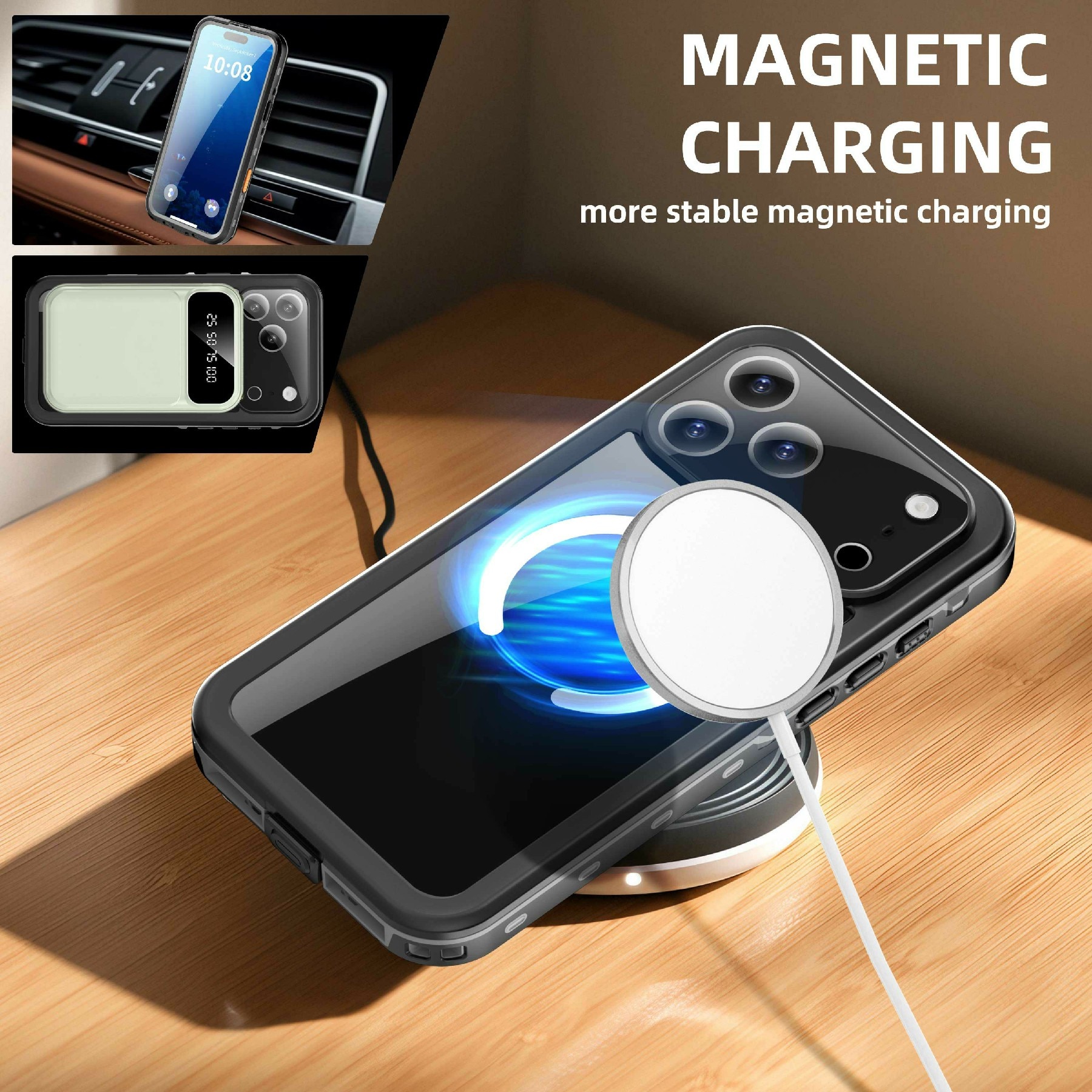 Vandtæt Cover iPhone 17 Pro Max gennemsigtig