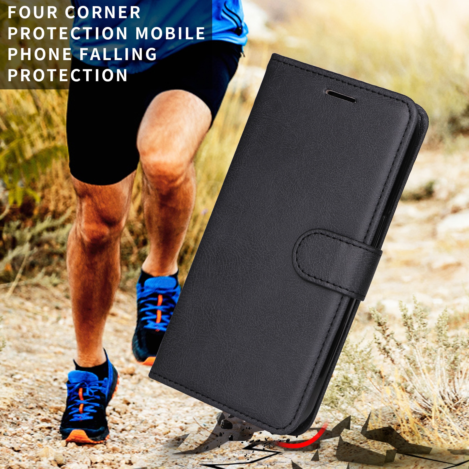 Tegnebogsetui Xiaomi Redmi 15C sort