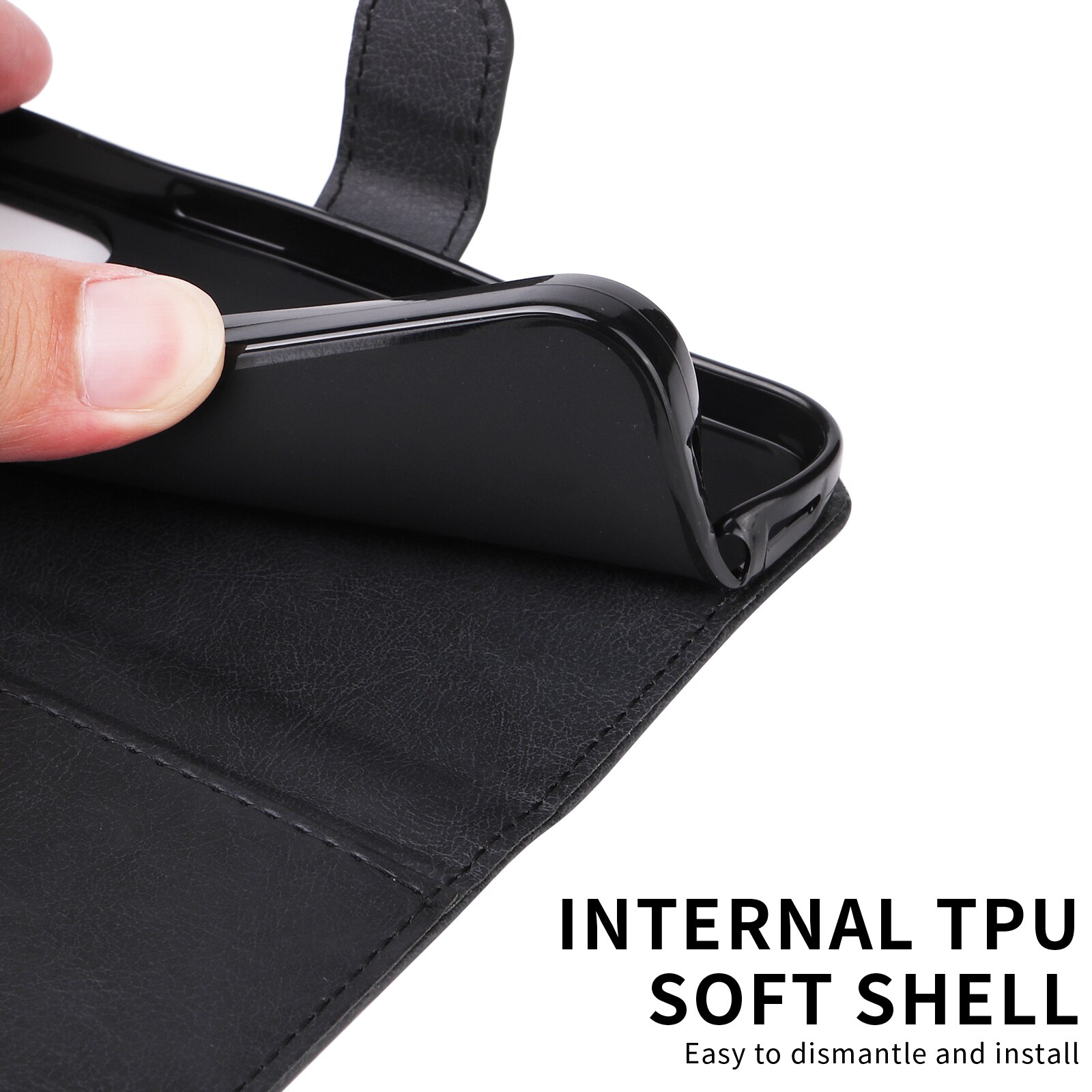 Tegnebogsetui Xiaomi Redmi 15C sort